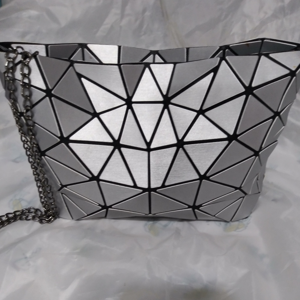 Geometric Lattice Luminous Purse Chain Crossbody Clutch Purses Tote Handbags Hol